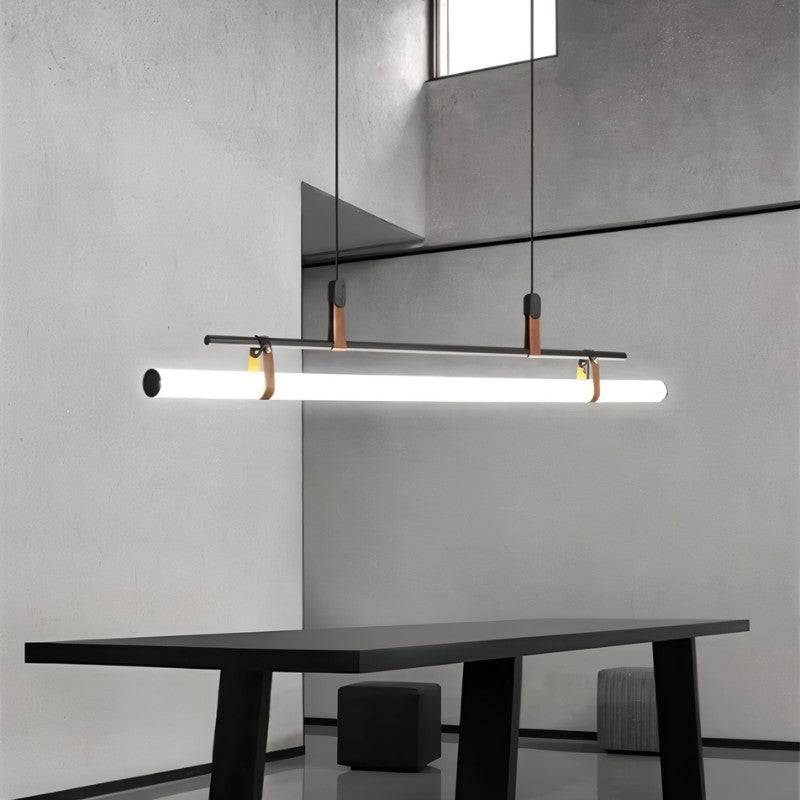 Pendant Light Metal Tubular LED Adjustable Height Kitchen Island Workspace Linear Hanging Light Warm White Cool White | Thomler