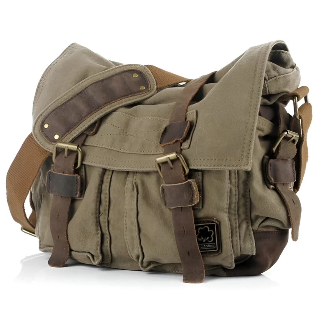 Men's Canvas Shoulder Bag with Multiple Pockets for Everyday Carry and Travel | Hands-Free Sling Pack for Phone Wallet Keys | Adjustable Str | Thomler