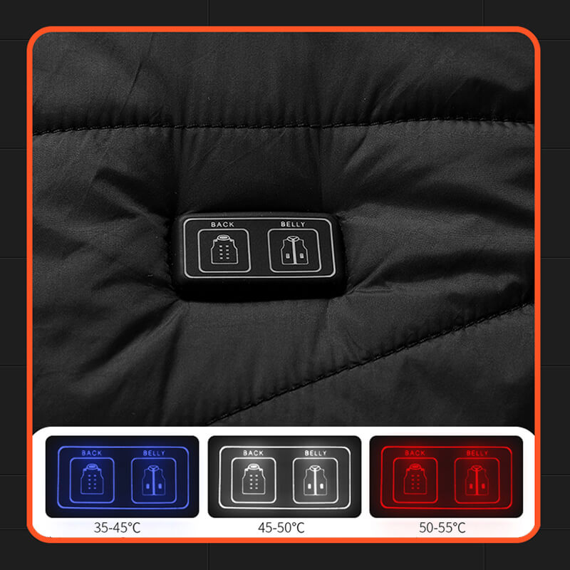 Carbon Fiber Warming Jacket with Powerbank-Powered Heat Panels – Insulated Sleeveless Design for Winter Outdoor Work | Thomler