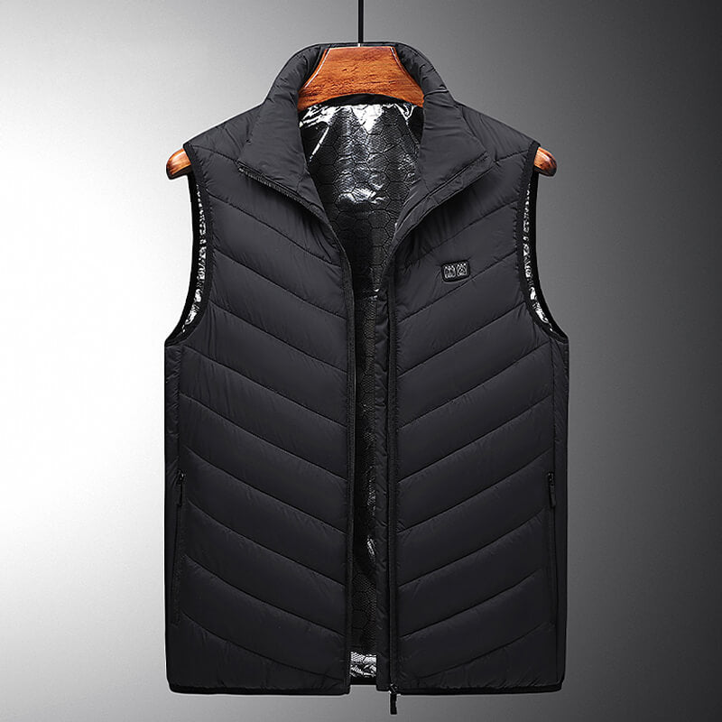 Carbon Fiber Warming Jacket with Powerbank-Powered Heat Panels – Insulated Sleeveless Design for Winter Outdoor Work | Thomler