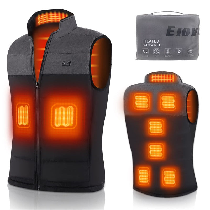 Carbon Fiber Warming Jacket with Powerbank-Powered Heat Panels – Insulated Sleeveless Design for Winter Outdoor Work | Thomler