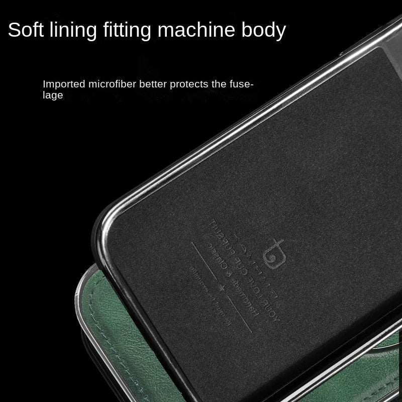 Premium Leather iPhone Case with Hidden Kickstand for Hands-Free Viewing | Thomler