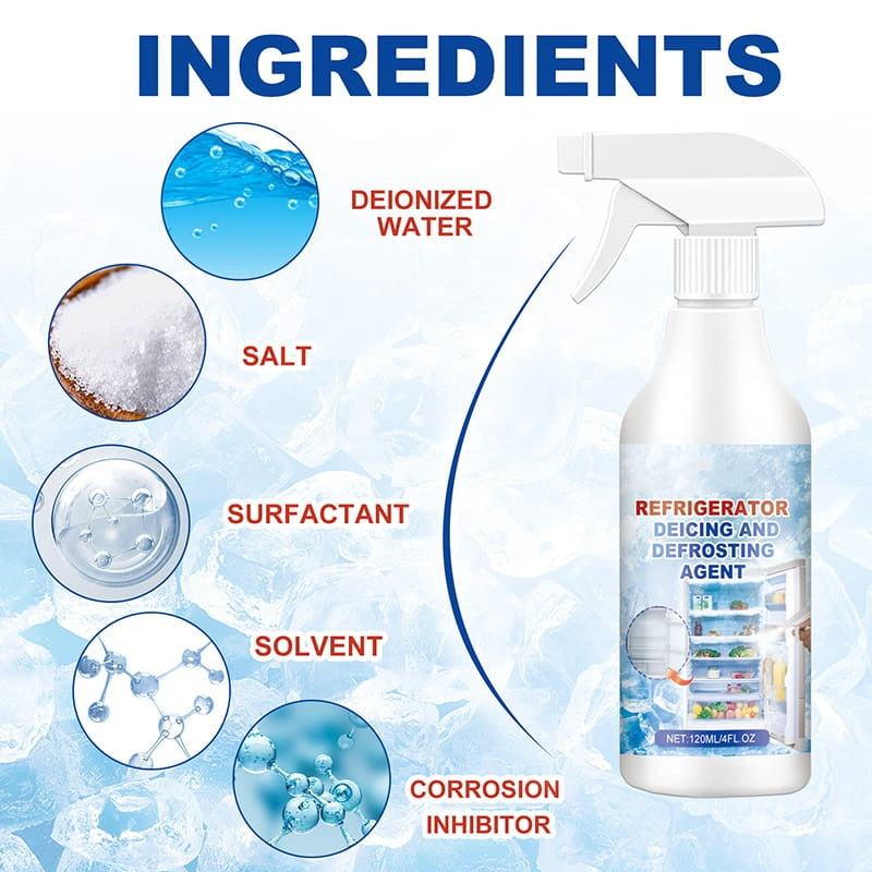 Refrigerator Defrost Spray – Melts Ice Fast, No Scraping Needed | Thomler