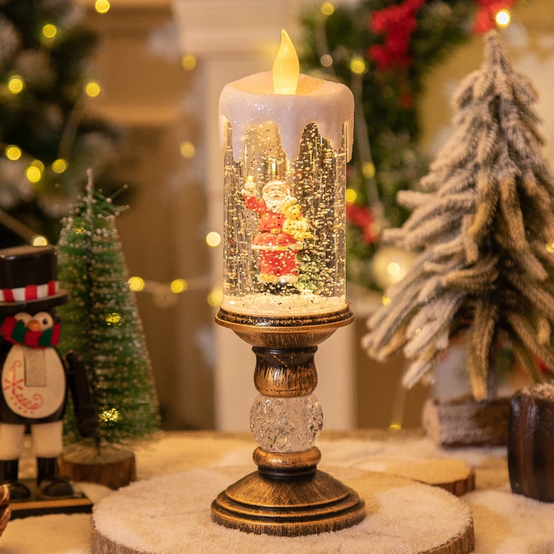 Holiday Candle Night Light – Festive LED Tea Light with Flickering Flame Effect for Christmas Decor | Thomler