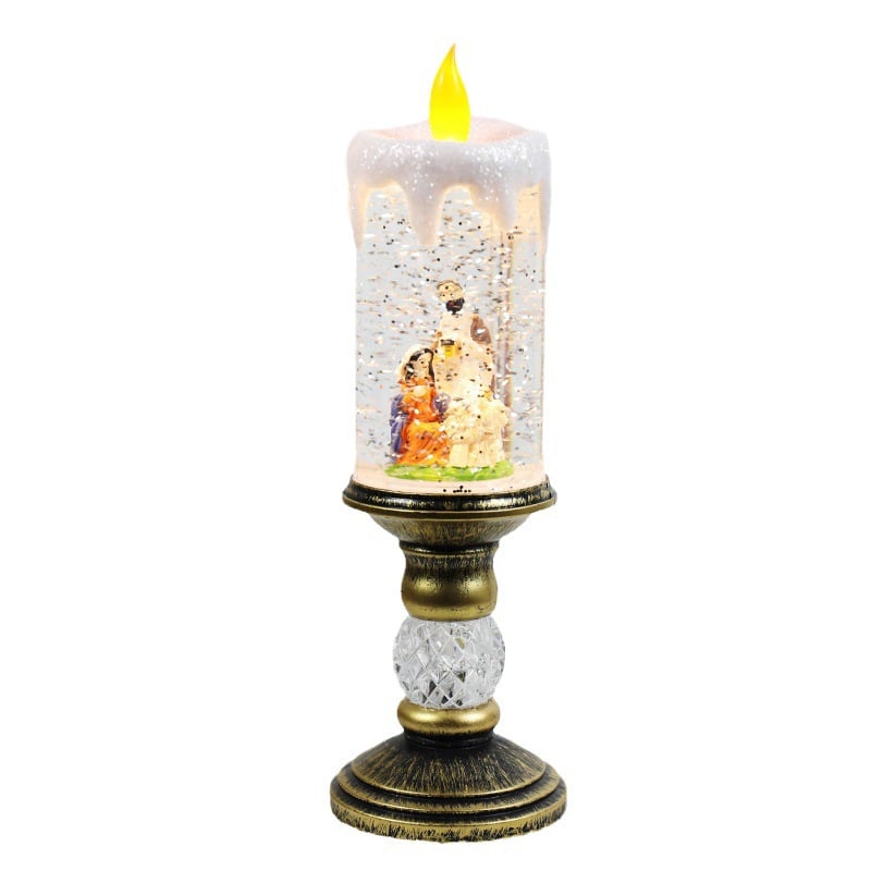 Holiday Candle Night Light – Festive LED Tea Light with Flickering Flame Effect for Christmas Decor | Thomler