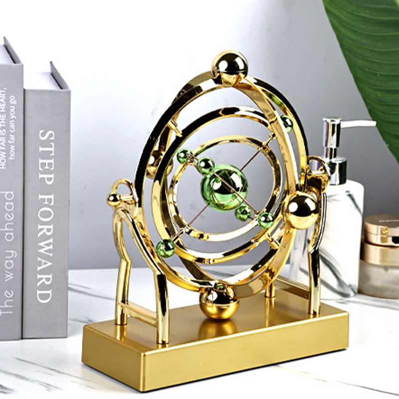 Desktop Kinetic Sculpture Metal Balance Toy Rotating Sphere Art Piece for Office Desk Home Decor Physics Gift | Thomler