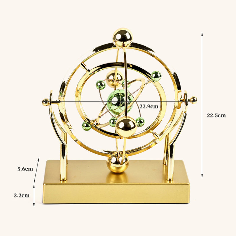 Desktop Kinetic Sculpture Metal Balance Toy Rotating Sphere Art Piece for Office Desk Home Decor Physics Gift | Thomler