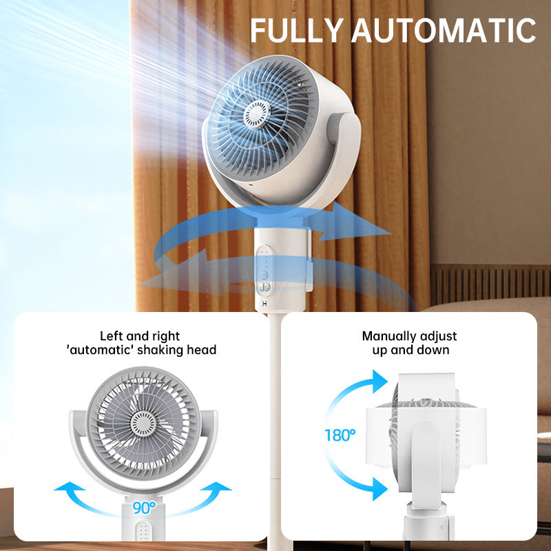 Whisper-Quiet Pedestal Fan with Remote Control USB-Powered 5-Speed Oscillating Tower Fan for Bedroom Office Living Room Adjustable Height Na | Thomler