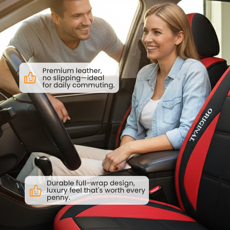 Front Seat Covers for Cars 2-Pack PU Leather – Universal Fit Sedan SUV Truck Protection Wipe-Clean Durable Interior Upgrade | Thomler