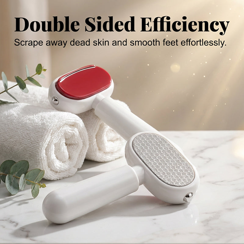 Dual-Sided Foot Callus Remover with Stainless Steel Blade for Cracked Heels, Dead Skin & Rough Feet – Ergonomic Handle Pedicure Tool | Thomler