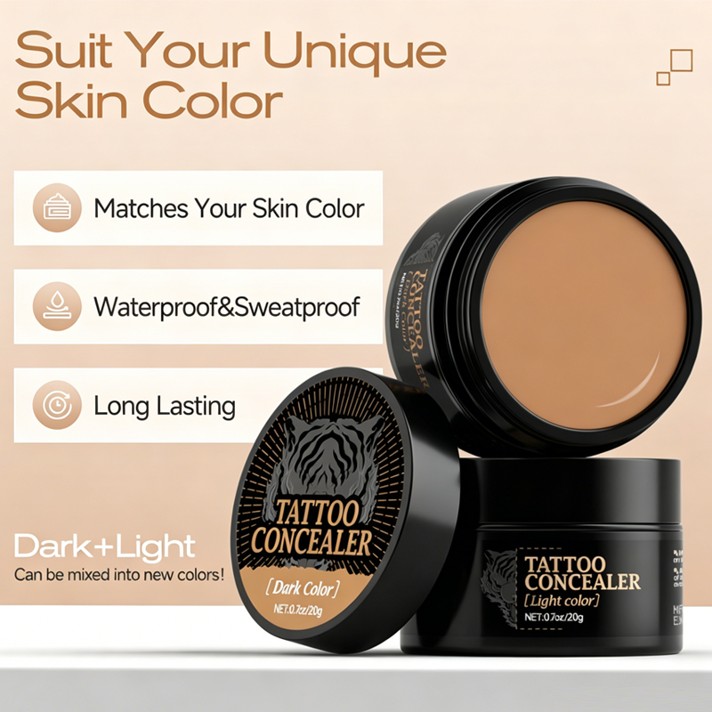 Two-Tone Water-Resistant Concealer Cream for Scars, Blemishes & Skin Discoloration – Custom Match Coverage | Thomler