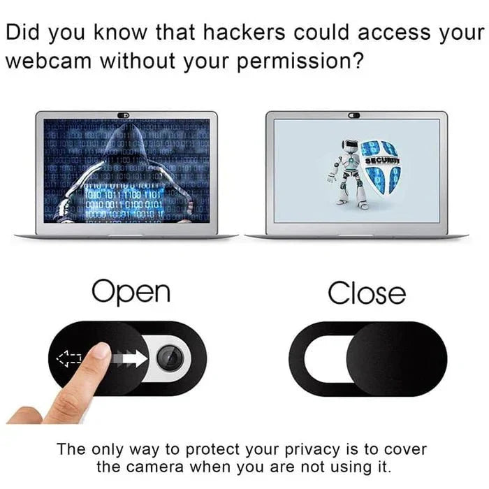 Webcam Privacy Covers Ultra-Thin Sliding Lens Blockers for Laptops Phones Tablets Computers Desktop Security Shield 6-Pack Black White | Thomler