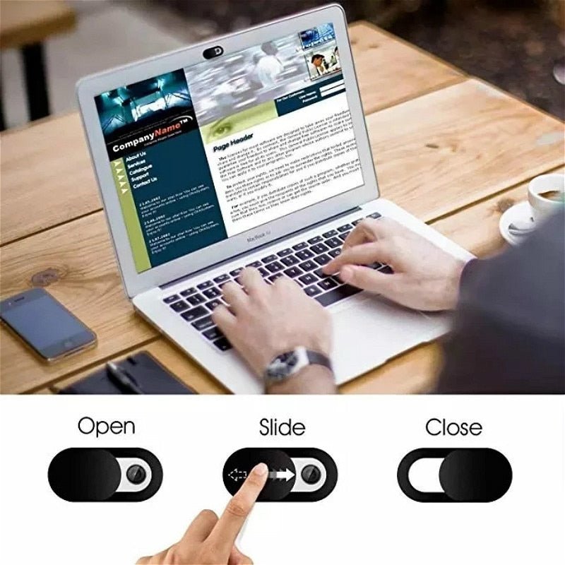 Webcam Privacy Covers Ultra-Thin Sliding Lens Blockers for Laptops Phones Tablets Computers Desktop Security Shield 6-Pack Black White | Thomler