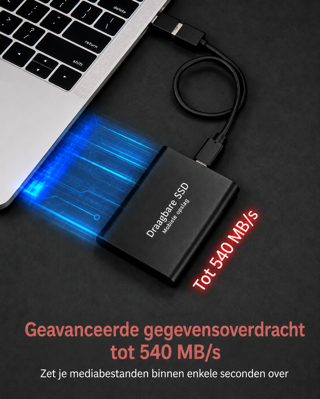 128TB Portable Solid State Drive USB-C – Ultra-Fast External Storage for Mac, PC, Android – Shock-Resistant Aluminum Design | Thomler