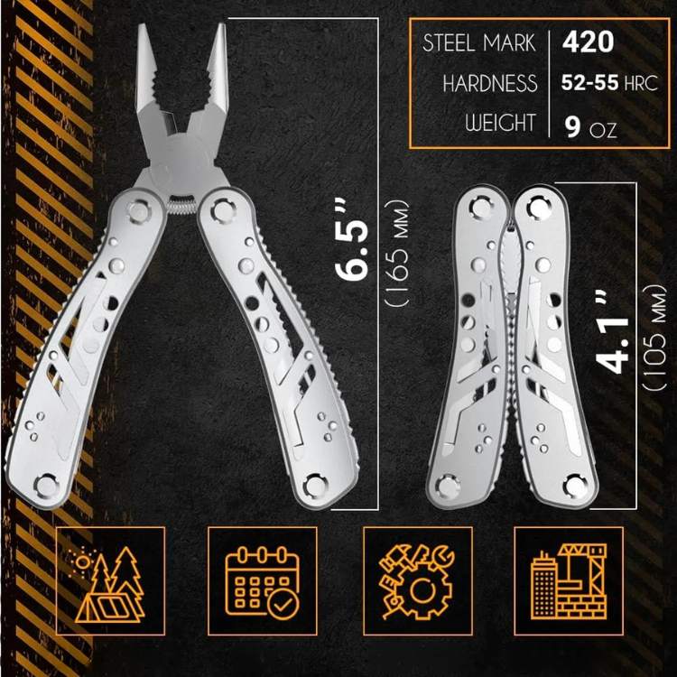 All-in-One Wire Stripper & Crimping Pliers – 24-Function Multi-Tool for Electrical Work, Home Repair & Fieldwork | Thomler