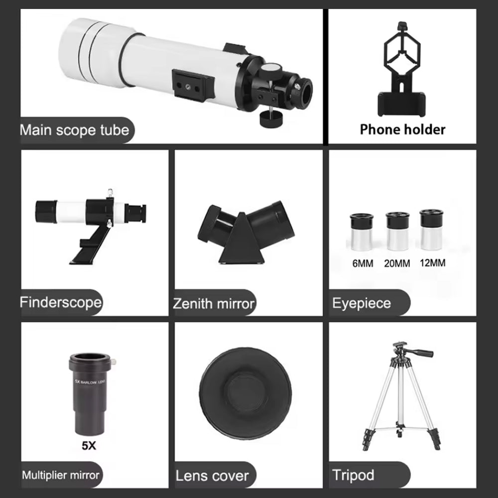 Beginner Refractor Telescope for Kids — 70mm Aperture with Adjustable Tripod & Phone Adapter | Thomler