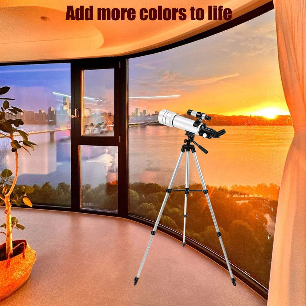 Beginner Refractor Telescope for Kids — 70mm Aperture with Adjustable Tripod & Phone Adapter | Thomler