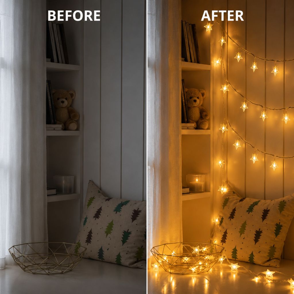 Battery Powered String Lights for Kids Room Warm White Glow Decorative LED Strand Light Bedroom Playroom Nursery Wall Decor | Thomler