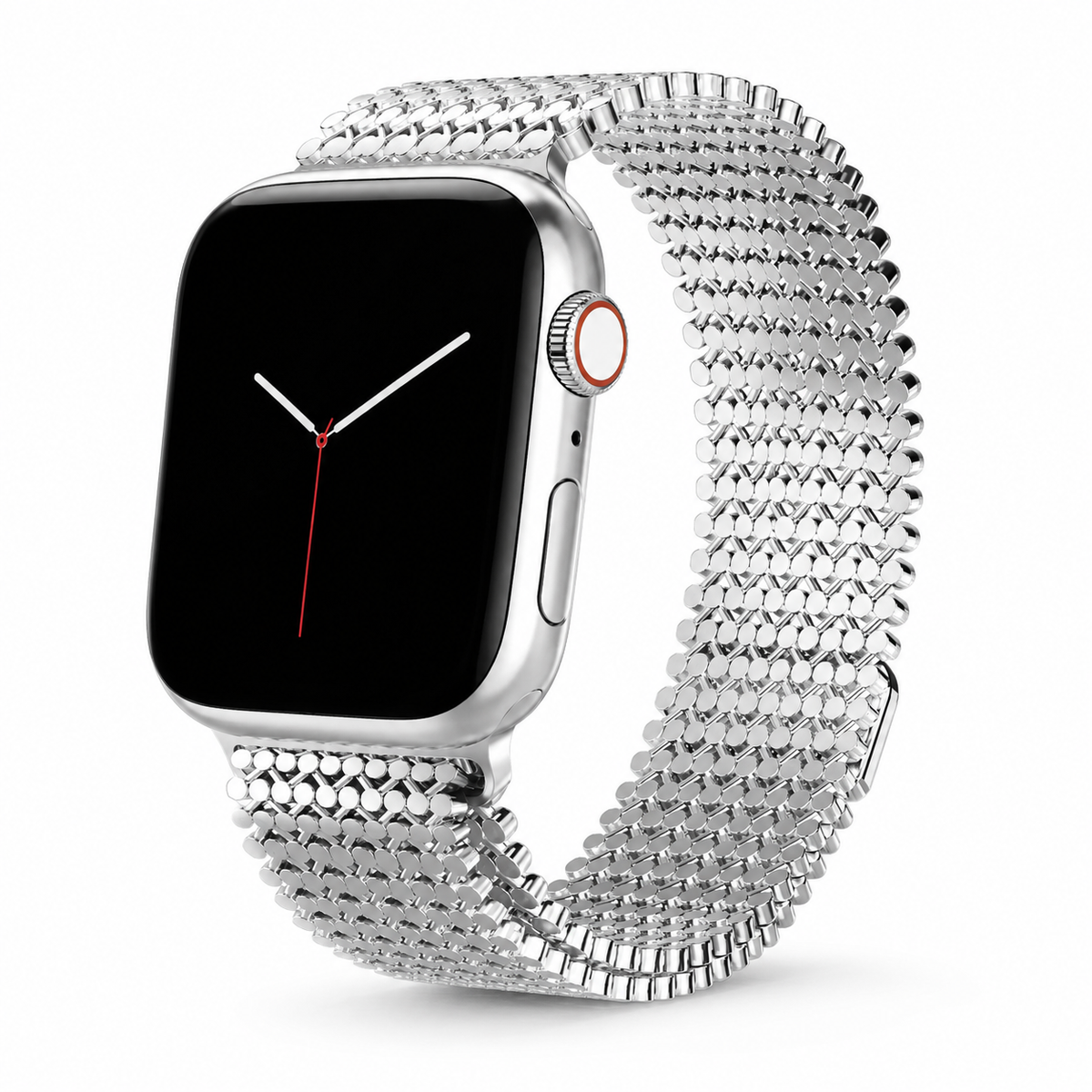 Woven Steel Watch Strap with Magnetic Clasp – Adjustable Metal Band for Apple Watch 38mm–49mm | Thomler