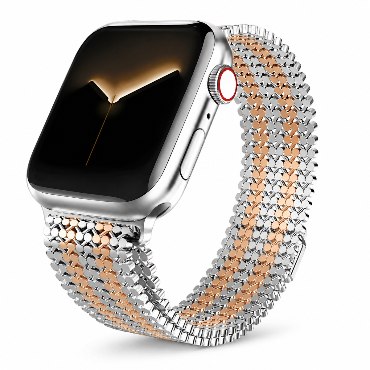 Woven Steel Watch Strap with Magnetic Clasp – Adjustable Metal Band for Apple Watch 38mm–49mm | Thomler