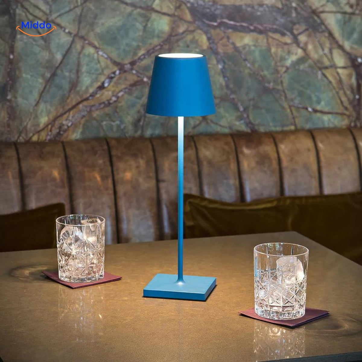 Rechargeable LED Table Lamp with Touch Dimmer, 24-Hour Runtime, USB-C Charging & IP54 Waterproof | Thomler