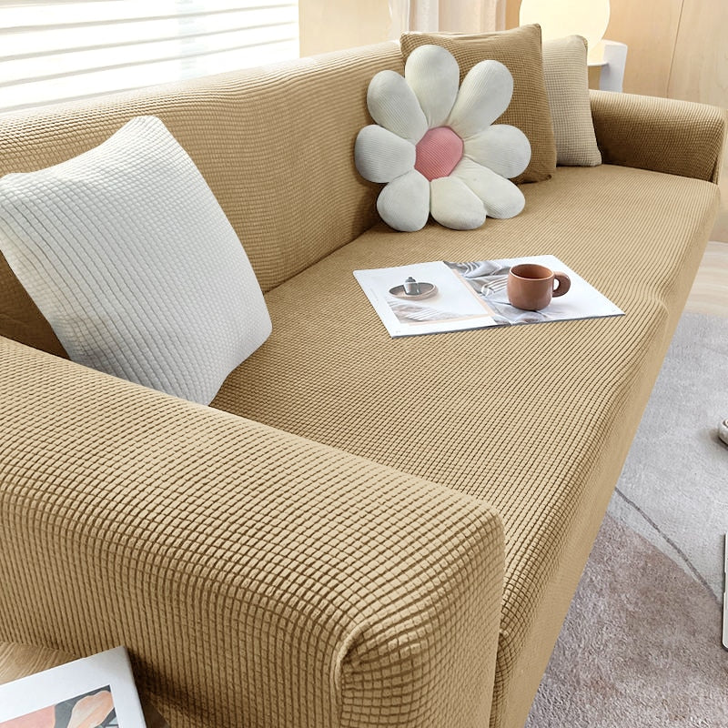 Stretch Sofa Slipcover with Non-Slip Grip – Furniture Protector for Living Room Couch | Fits 1-4 Seater Sofas | Pet & Stain Resistant | Thomler