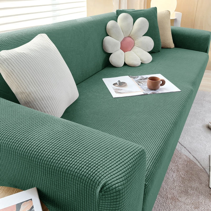 Stretch Sofa Slipcover with Non-Slip Grip – Furniture Protector for Living Room Couch | Fits 1-4 Seater Sofas | Pet & Stain Resistant | Thomler