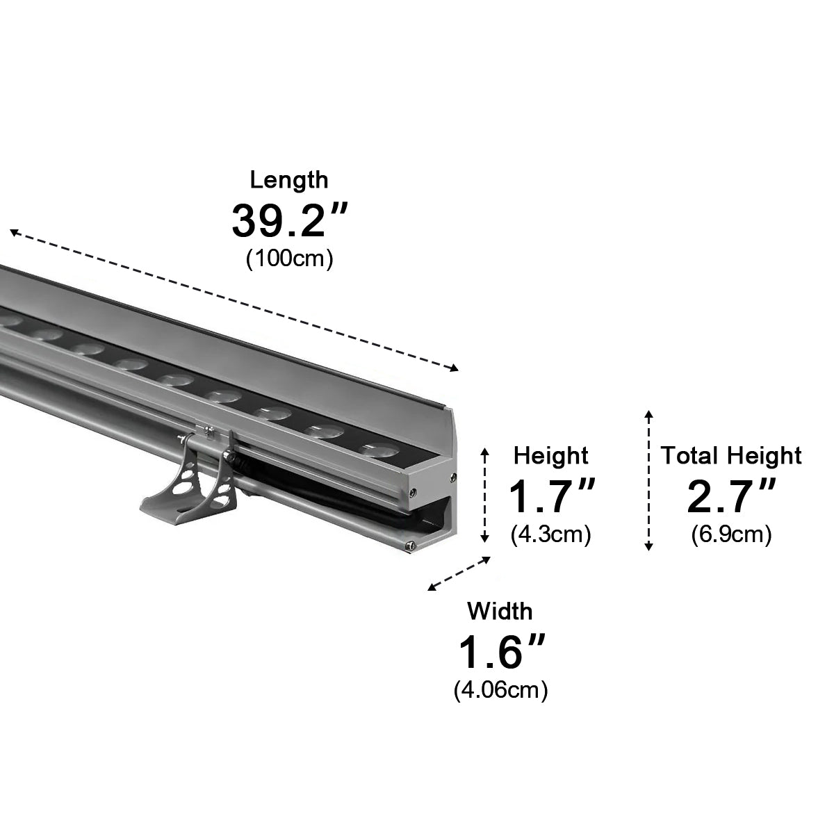Outdoor LED Wall Light Die Cast Aluminum 20W Gray Exterior Home Garden Facade Illumination Modern Landscape Lighting | Thomler