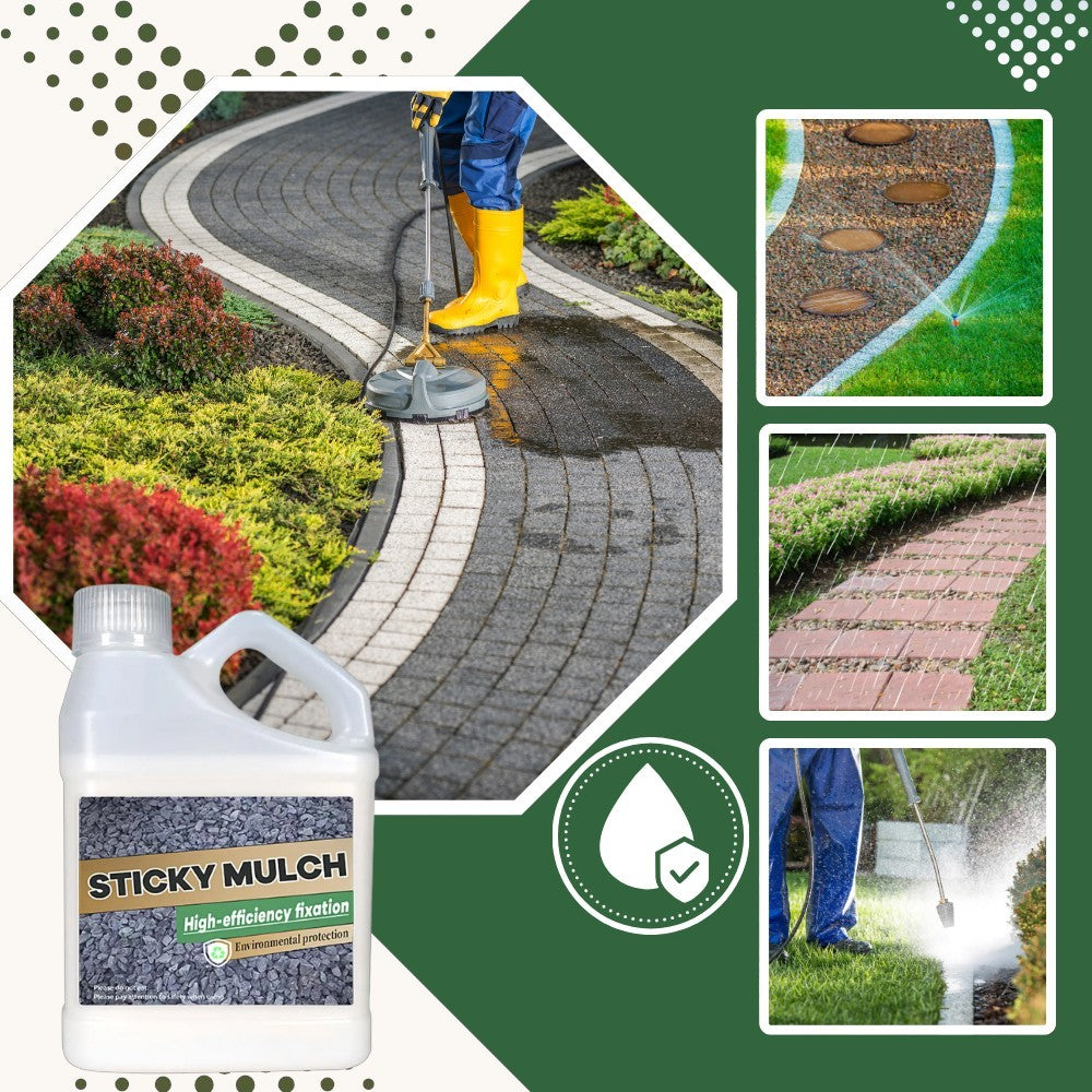 Landscape Adhesive for Mulch, Gravel & Sand – Weatherproof Binder for Beds, Paths & Slopes – Covers 86–130 sq ft | Thomler