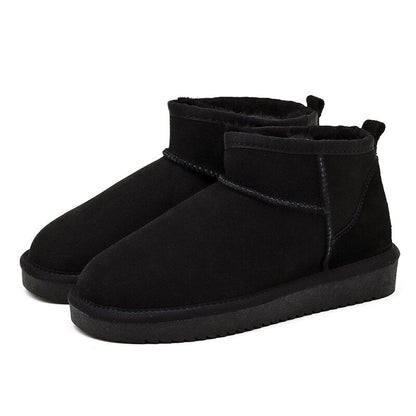 Women's Faux Fur Lined Winter Ankle Boots with Side Zipper | Warm Insulated Snow Booties for Cold Weather | Non-Slip Sole | Thomler