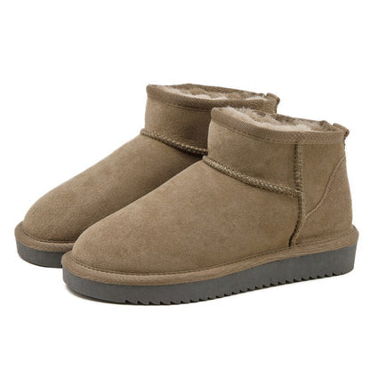 Women's Faux Fur Lined Winter Ankle Boots with Side Zipper | Warm Insulated Snow Booties for Cold Weather | Non-Slip Sole | Thomler