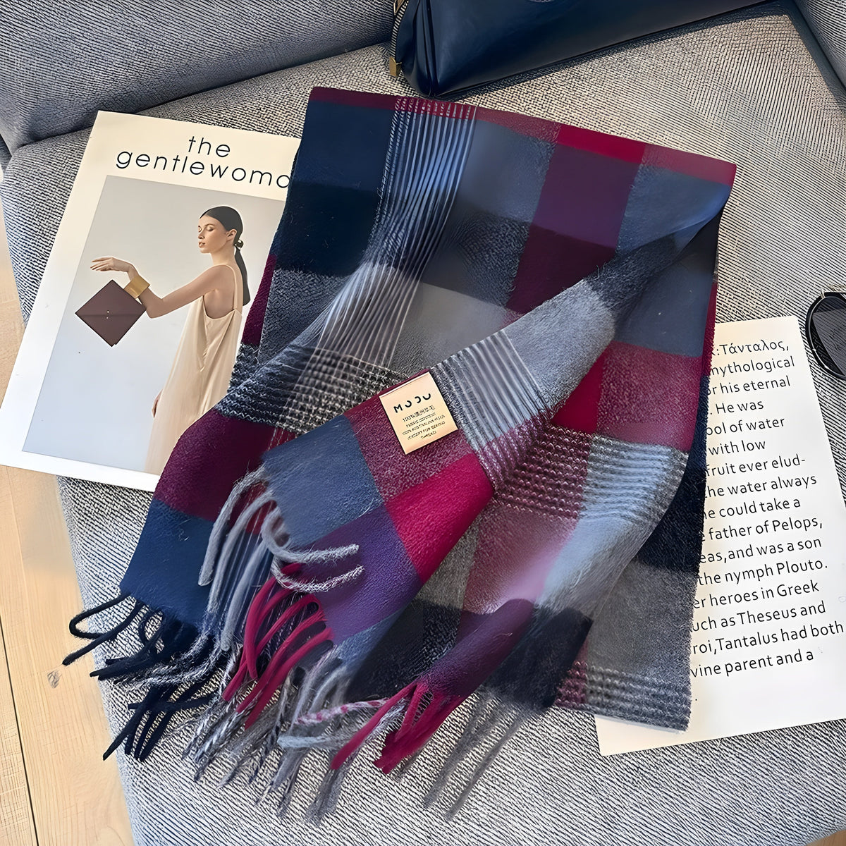 Plaid Cashmere Wrap Shawl for Women – Oversized Warm Winter Accessory for Daily Wear & Special Events | Thomler