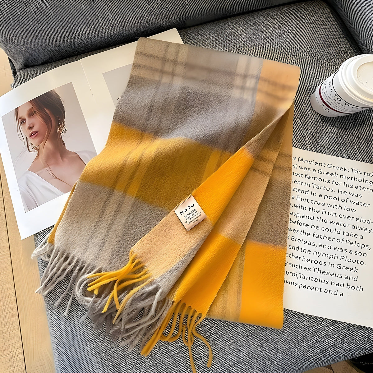 Plaid Cashmere Wrap Shawl for Women – Oversized Warm Winter Accessory for Daily Wear & Special Events | Thomler