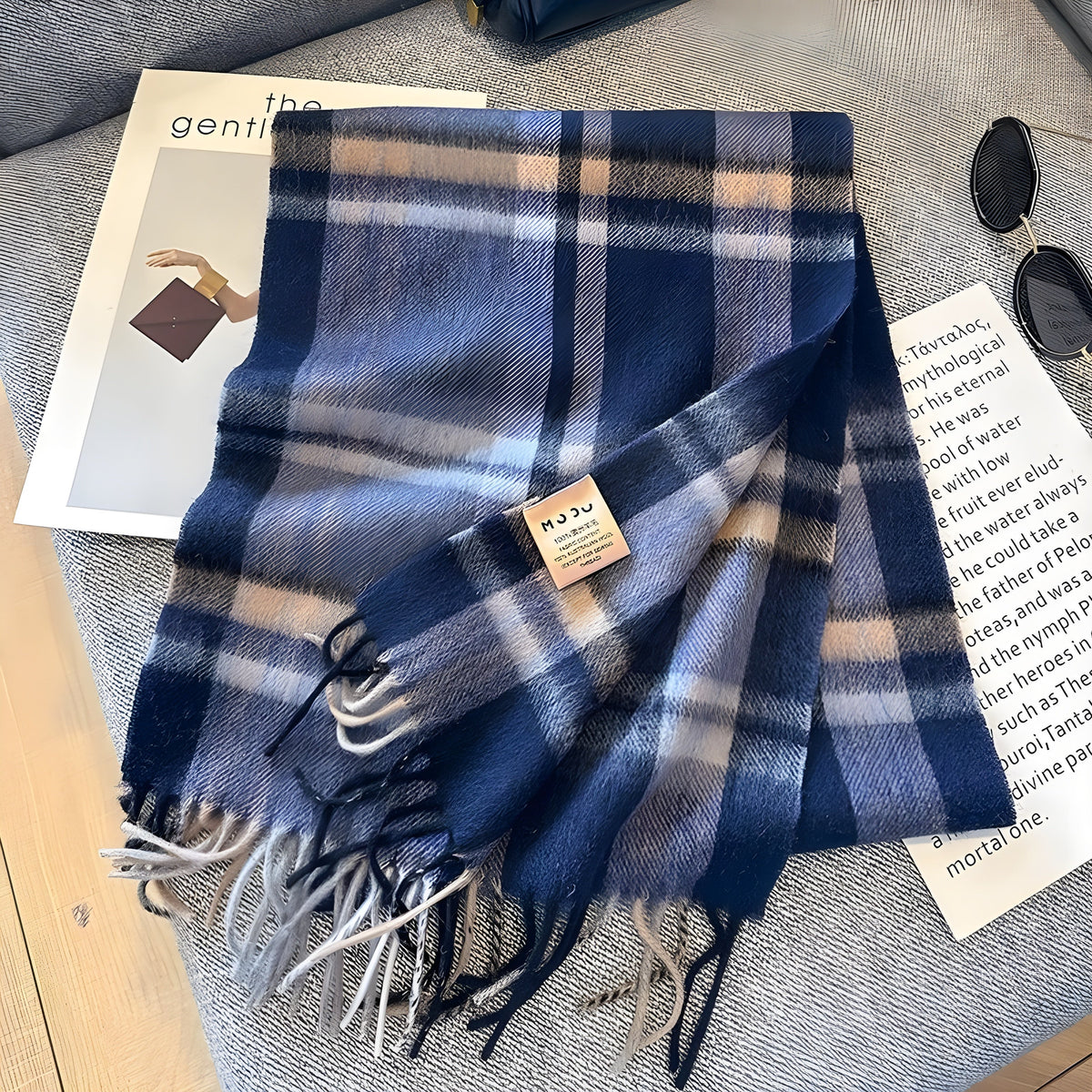 Plaid Cashmere Wrap Shawl for Women – Oversized Warm Winter Accessory for Daily Wear & Special Events | Thomler