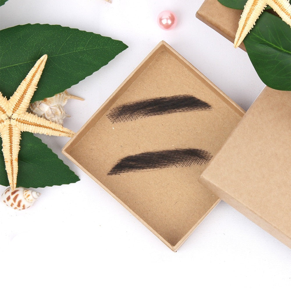 Temporary Adhesive Eyebrow Hairpieces for Natural Fuller Brows – Reusable 4D False Eyebrows for Women & Men | Thomler
