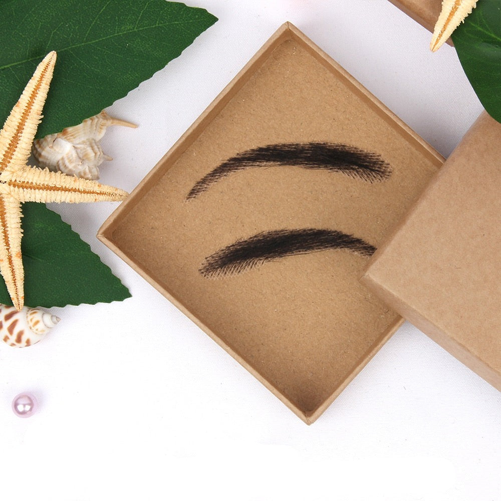 Temporary Adhesive Eyebrow Hairpieces for Natural Fuller Brows – Reusable 4D False Eyebrows for Women & Men | Thomler