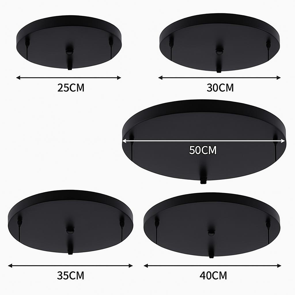 Pendant Light Mounting Bracket Metal 4 in (10.0 cm) Round Base Adjustable Wire Ceiling Living Room Bedroom Kitchen Dining Room | Thomler