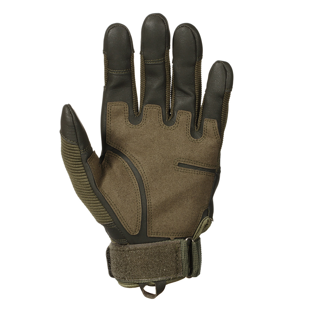 Tactical Half-Finger Gloves with Leather Palm and Cotton Back for Outdoor Work, Hiking, and Camping | Thomler