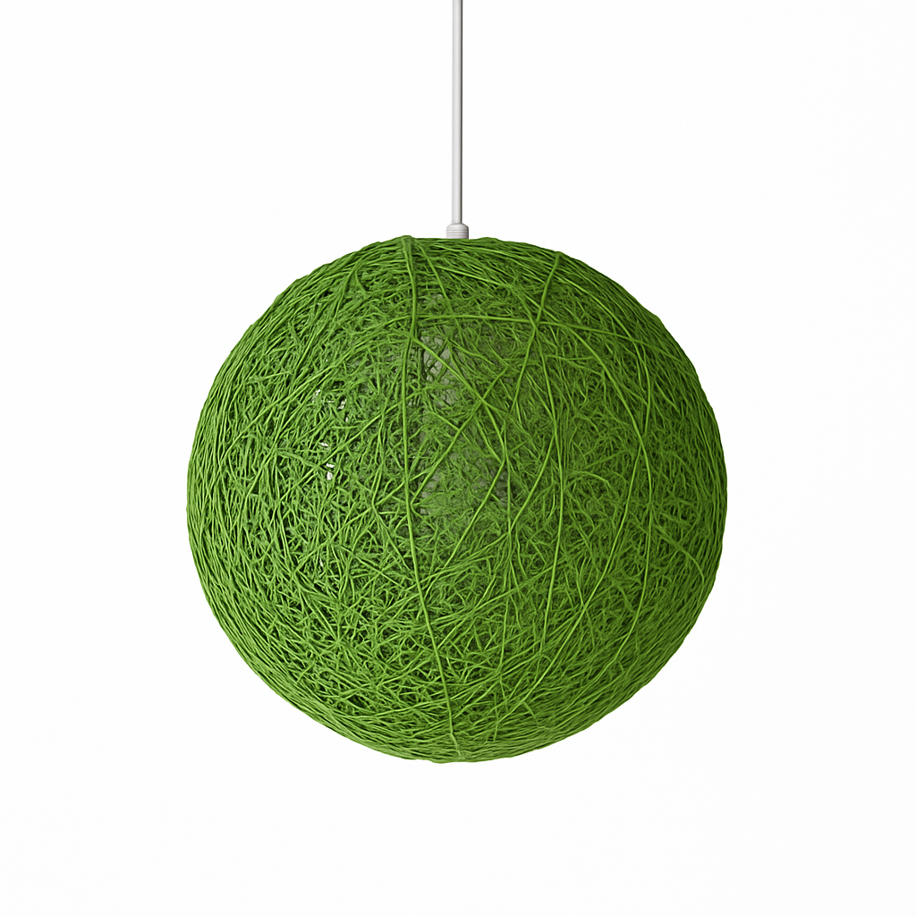 Woven Paper Globe Pendant Light with Adjustable Cord - Handcrafted Sphere Ceiling Fixture for Bedroom & Living Room | Thomler