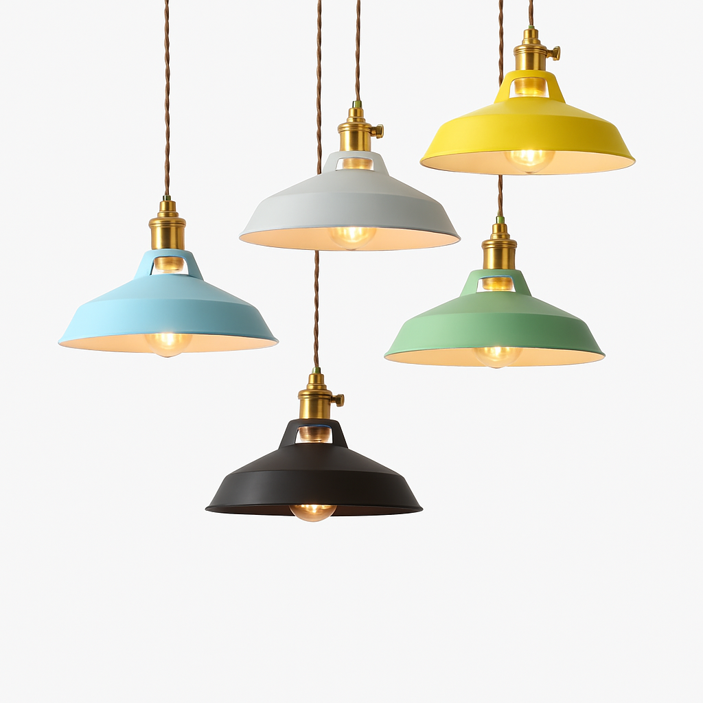 Pendant Light Metal E27 39.4 in Adjustable Cord Modern Ceiling Kitchen Dining Hanging Lamp | Thomler