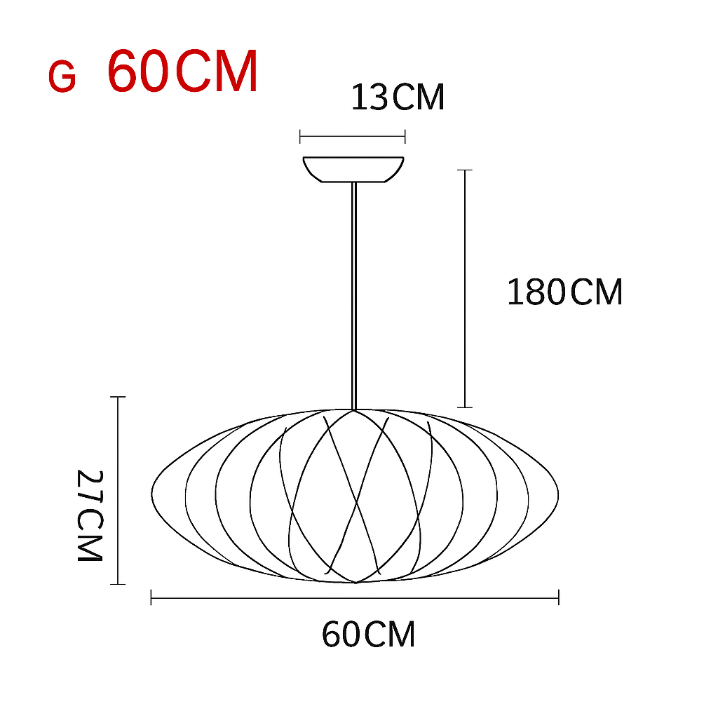 Japanese-Inspired Fabric Pendant Light — Soft Lantern Style Ceiling Fixture for Living Room, Bedroom & Dining | Thomler