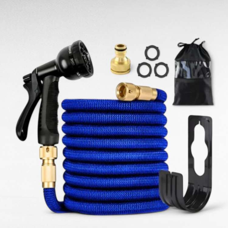 Expandable Water Hose 100 ft Self-Draining Flexible Tubing for Lawn Watering Car Wash Patio Cleaning No-Kink Garden Hose with Reinforced | Thomler