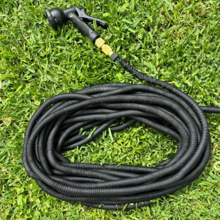 Expandable Water Hose 100 ft Self-Draining Flexible Tubing for Lawn Watering Car Wash Patio Cleaning No-Kink Garden Hose with Reinforced | Thomler