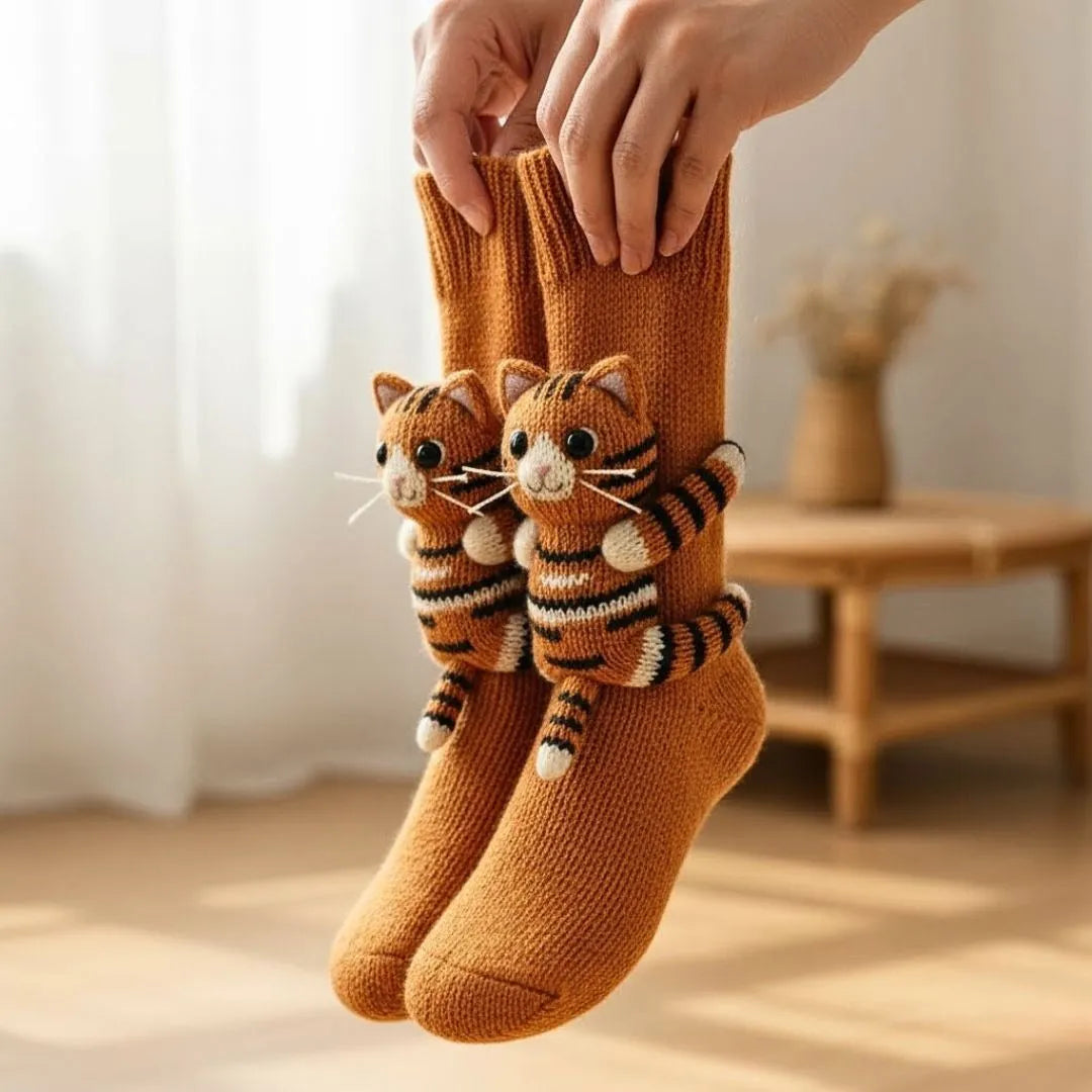 Plush Animal Slipper Socks for Women & Men - Cozy Fleece-Lined Winter Floor Socks with Non-Slip Grips | Thomler