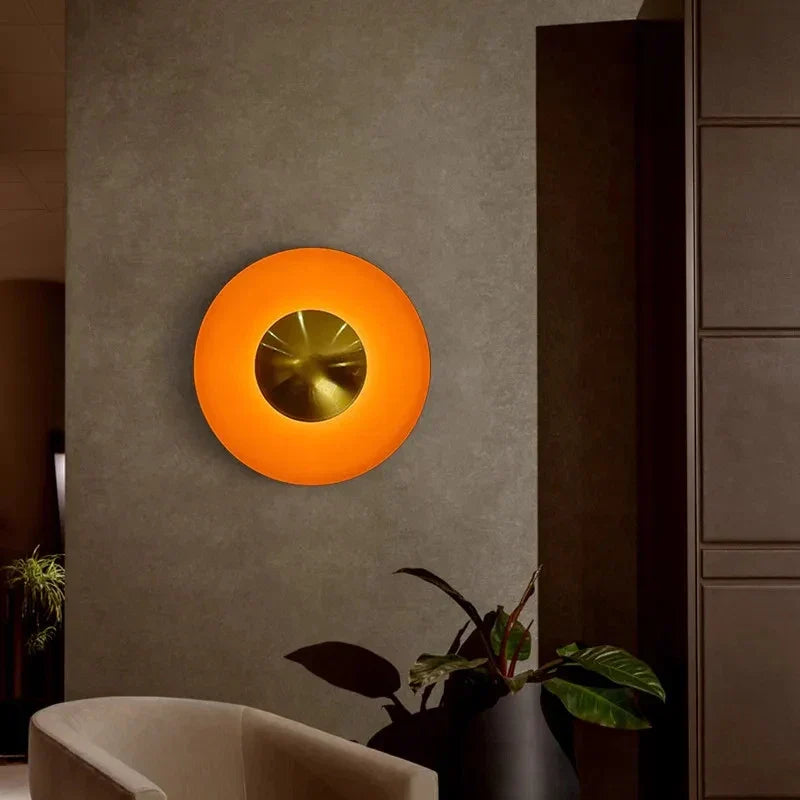 Wall Lamp Iron LED 9W Orange Gold Living Room Bedroom Ambient Lighting Modern Minimalist Up Down Light | Thomler