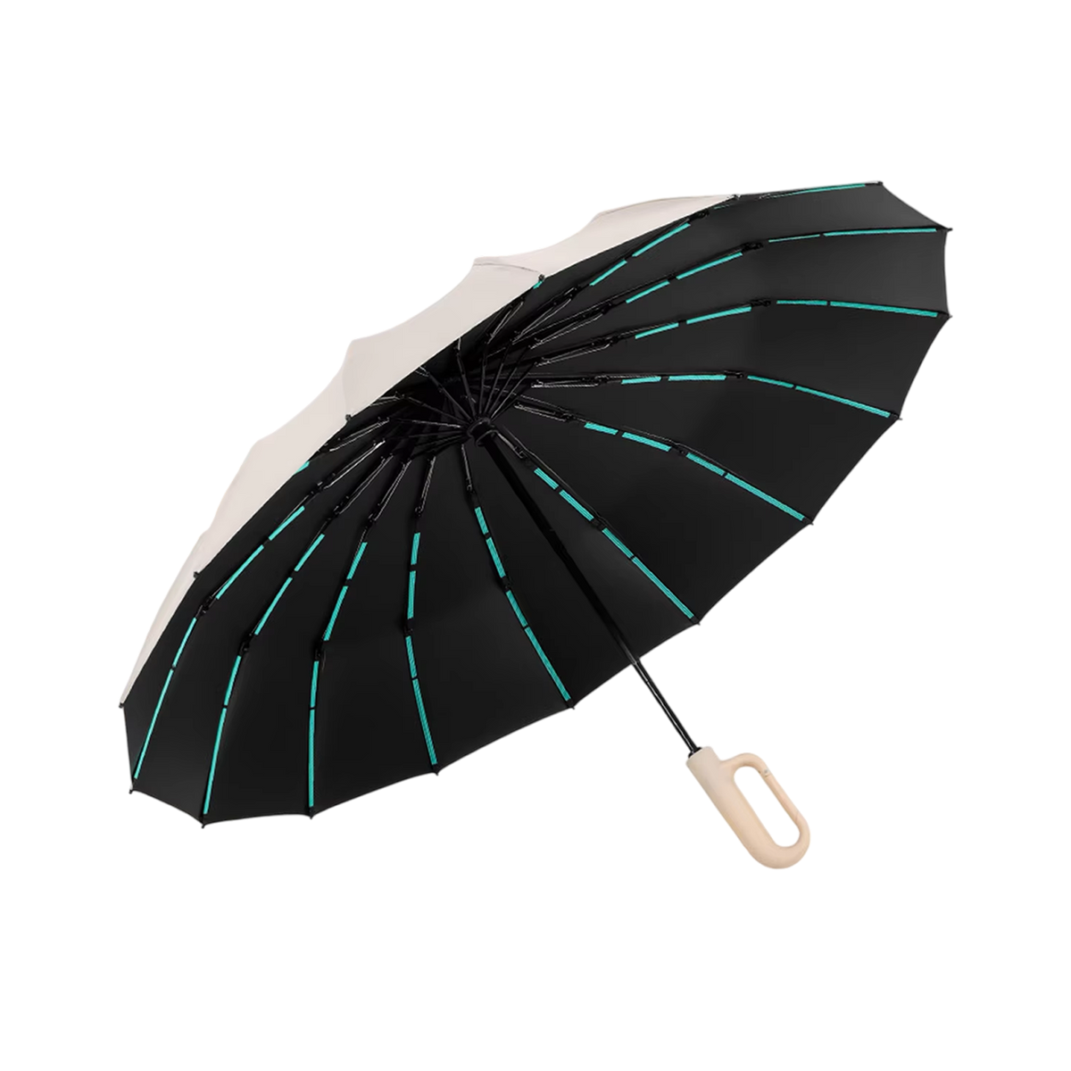 Heavy-Duty Windproof Automatic Open Umbrella with 47-Inch Canopy – Reinforced Storm Protection, One-Touch Deploy, Compact 15-Inch Fold for | Thomler