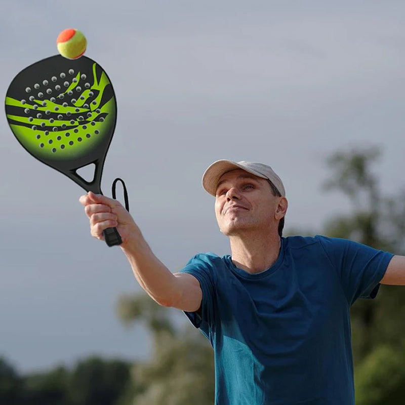Carbon Fiber Padel Racket for Beginners – EVA Foam Core, Lightweight 13 oz Design, Non-Slip Handle for Easy Control & Comfort | Thomler
