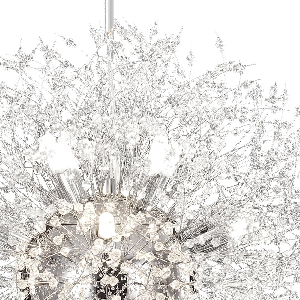 Pendant Light Metal Crystal Beads 80.0 cm Fireworks Design Adjustable Living Room Dining Hall Ceiling Lamp | Thomler