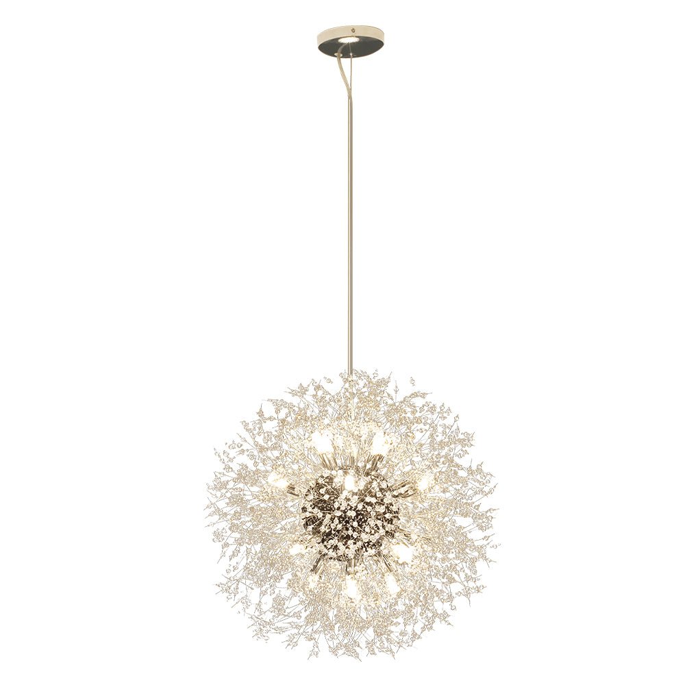 Pendant Light Metal Crystal Beads 80.0 cm Fireworks Design Adjustable Living Room Dining Hall Ceiling Lamp | Thomler