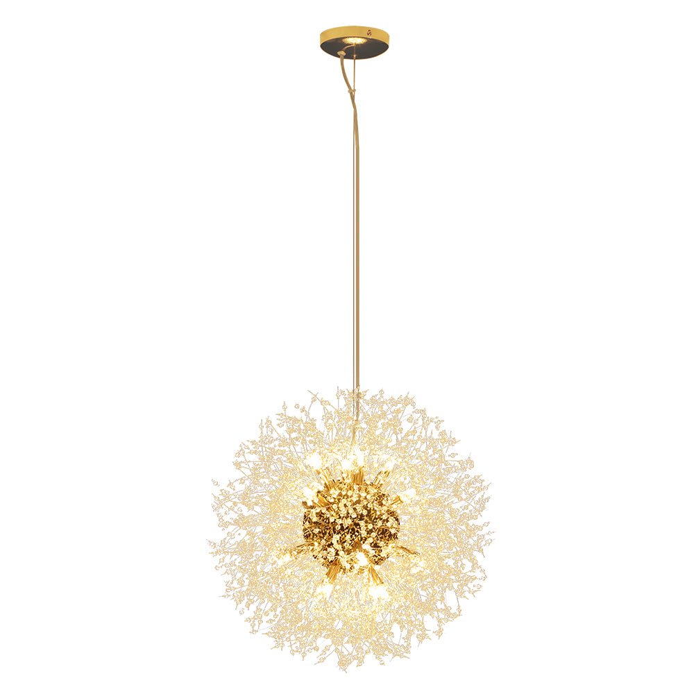 Pendant Light Metal Crystal Beads 80.0 cm Fireworks Design Adjustable Living Room Dining Hall Ceiling Lamp | Thomler